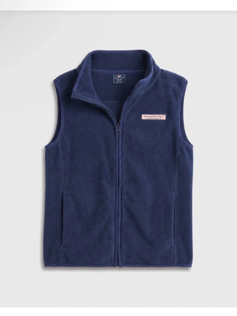Vineyard Vines Navy Sleeveless Fleece Zip Vest